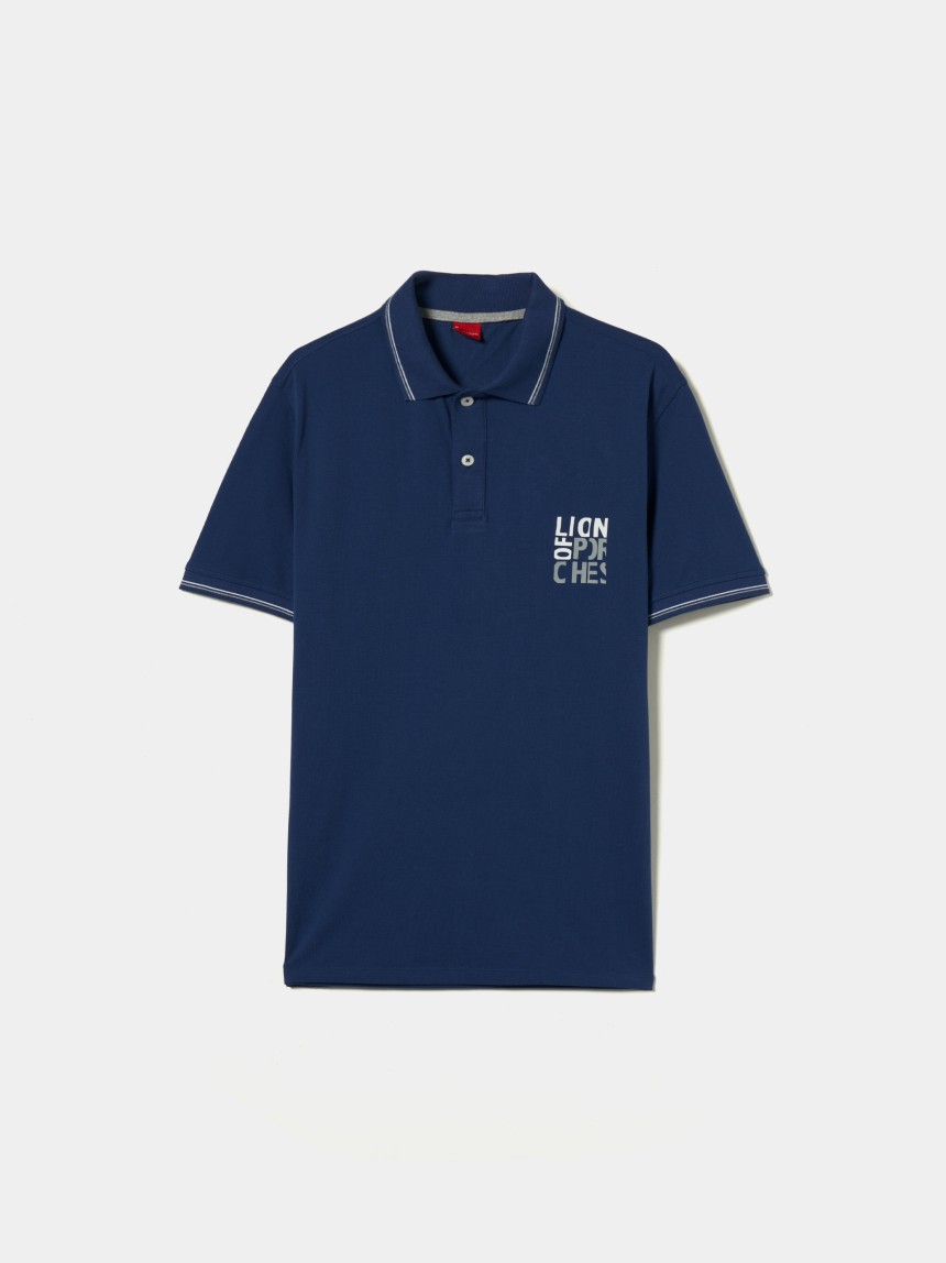 Polo piqué de algodão