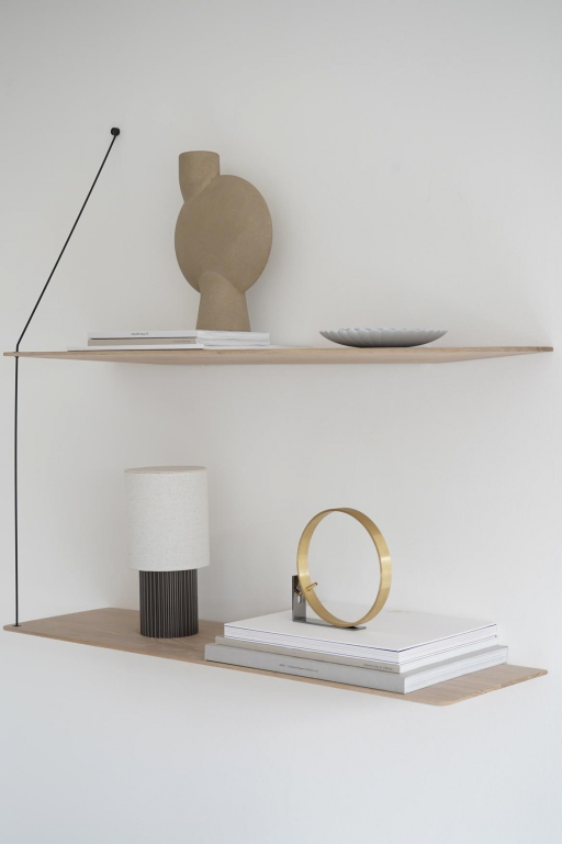 Woud Stedge wandplank 60 white pigmented oak