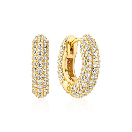 Sif Jakobs Jewellery Carrara Piccolo Øreringe, 18C Gold Plated/White