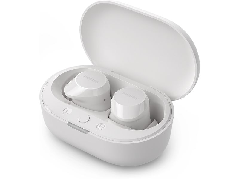 Philips True Wireless In-Ear-Kopfhörer TAT1209WT Weiss Kabellose Kopfhörer mit Mikrofon für den Lifestyle-Einsatz