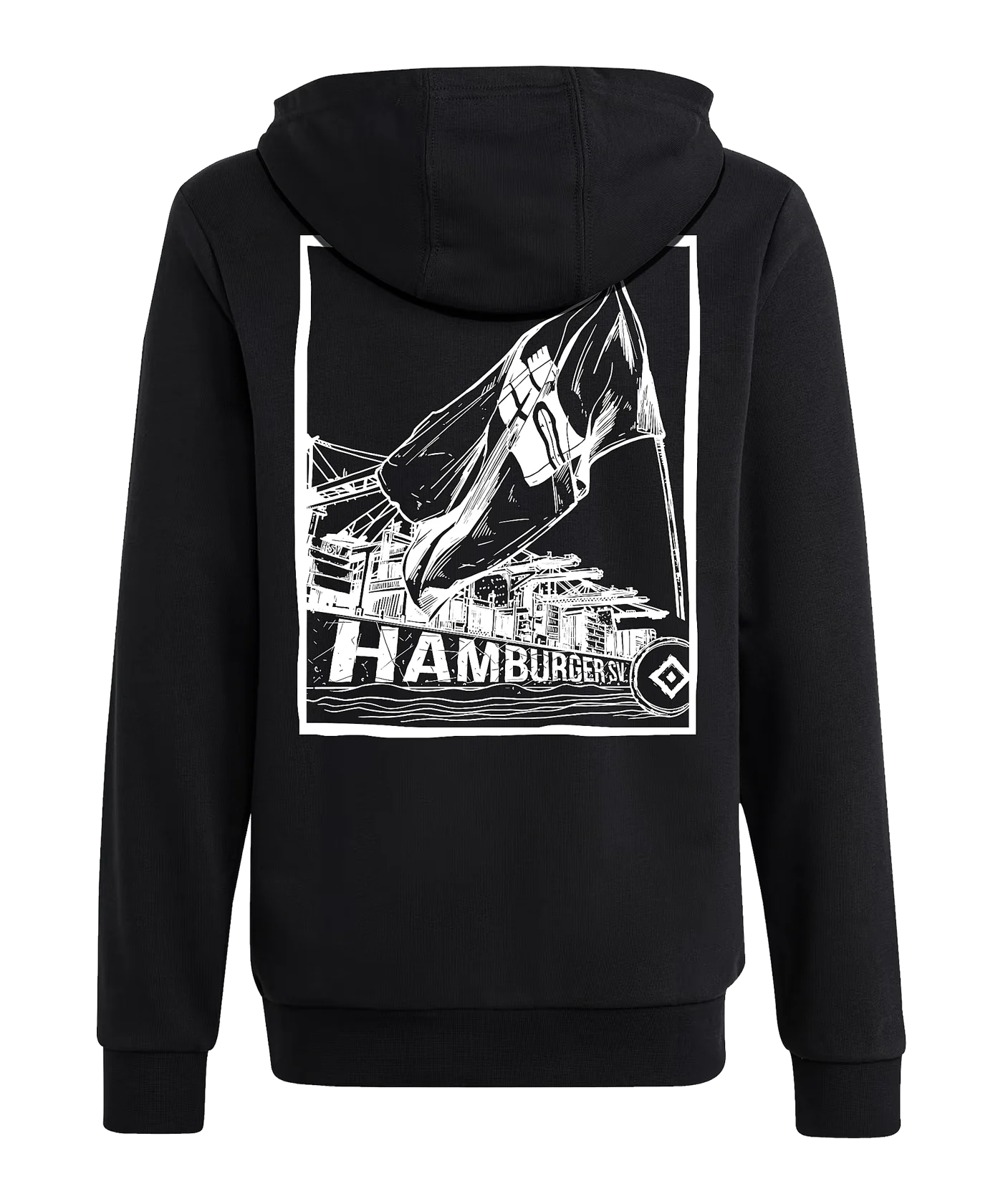 adidas Hamburger SV Big Logo Hoody Schwarz