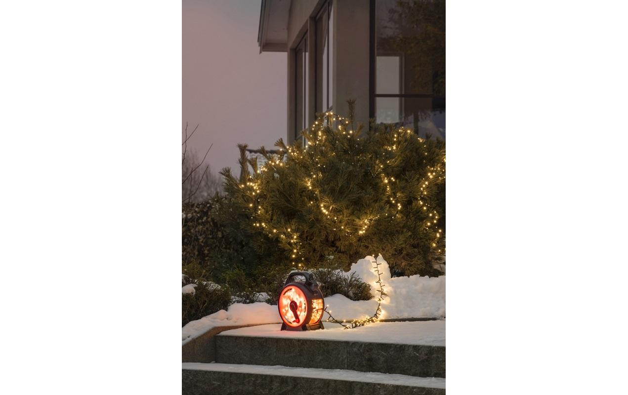 LED-Lichterkette Compactligths mit Kabelaufroller 400 LampenMicro LED Büschellichterkette