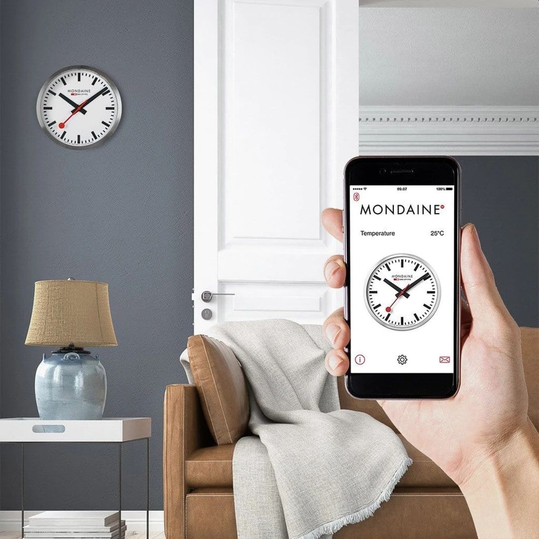 Mondaine Smart Wanduhr Stop2Go Ø 25cm