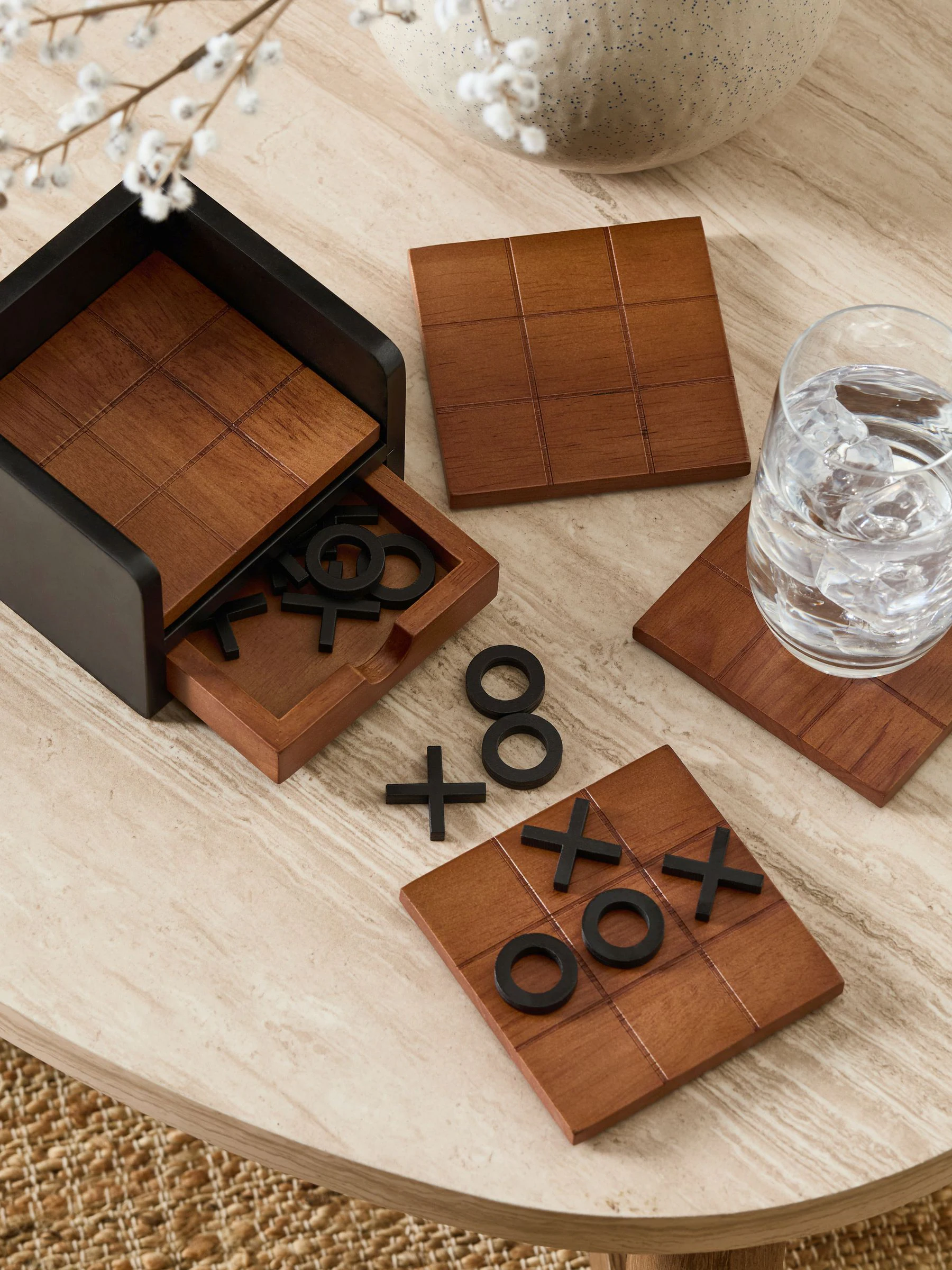 Set van 4 Bronx Boter-kaas-en-eierenspel onderzetters