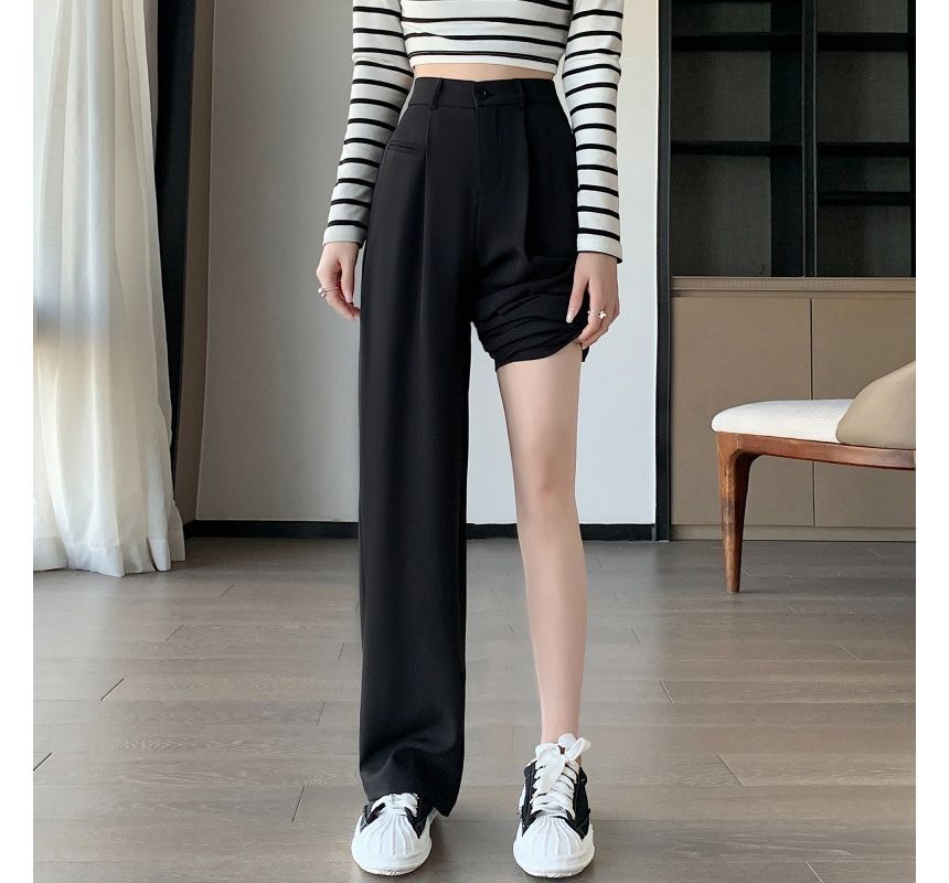 INEN - Hoge taille, effen, wijde broek (verschillende ontwerpen)