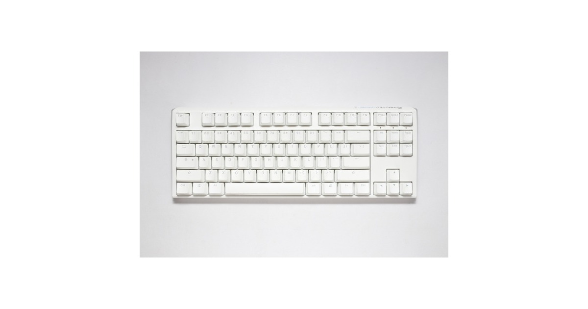 DuckyOne 3 Classic Pure White TKL, toetsenbord  (Wit, US lay-out, Cherry MX Red, RGB led, Double-shot PBT, Hot-swappable, QUACK Mechanics, 80%)