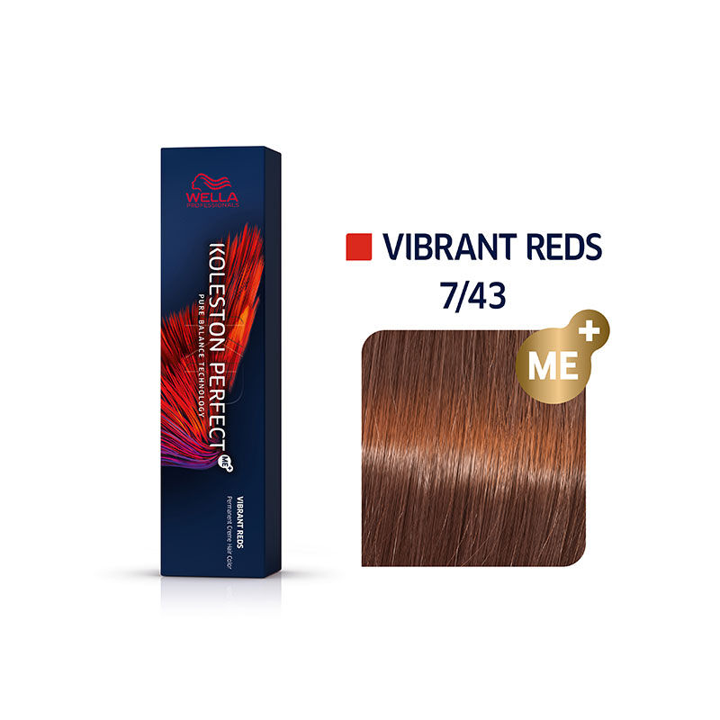 Coloration permanente Koleston Perfect Me+ 7/43 blond cuivré doré