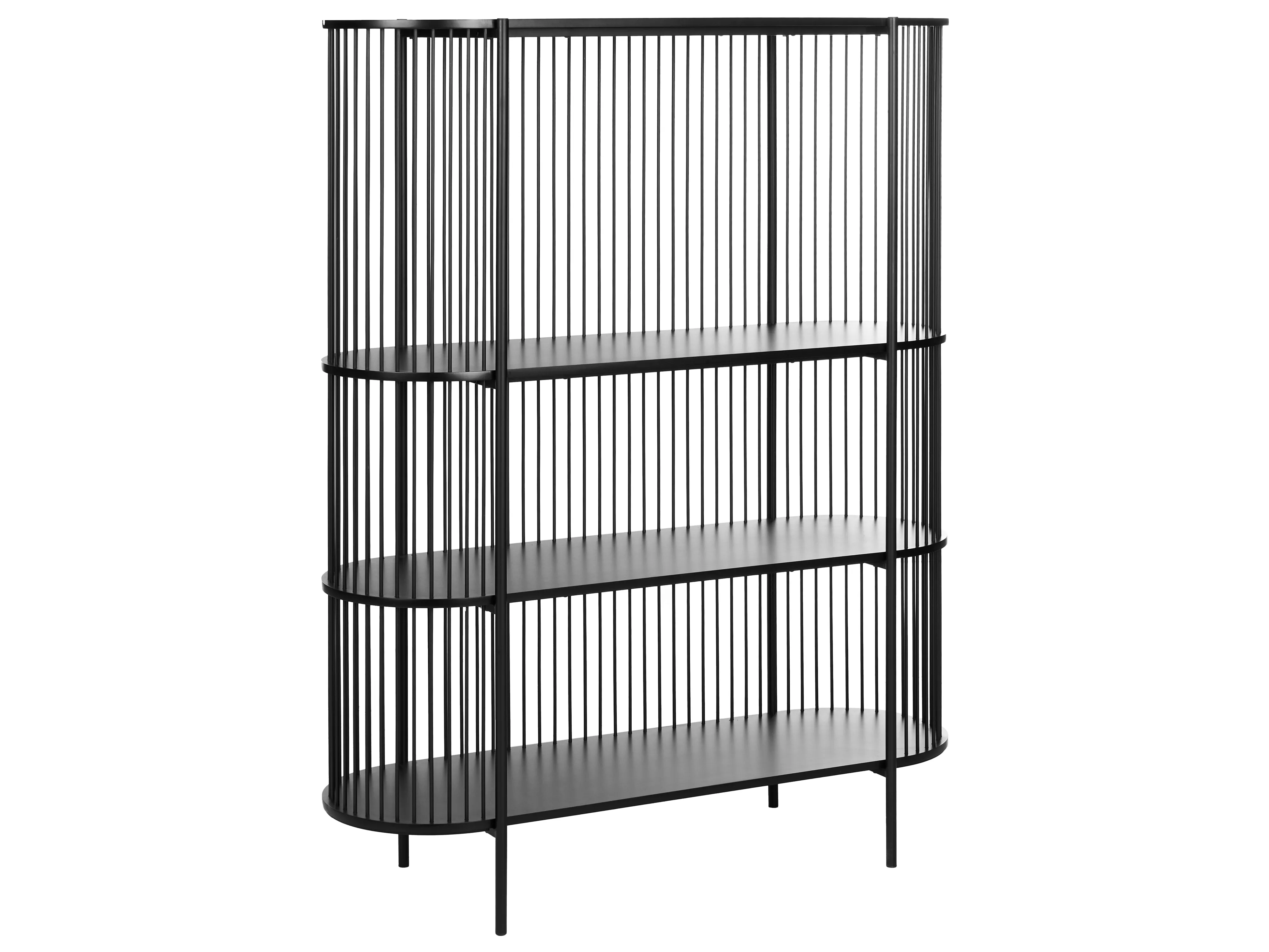 Opbergkast met 3 planken BIRSON 151 cm Zwart