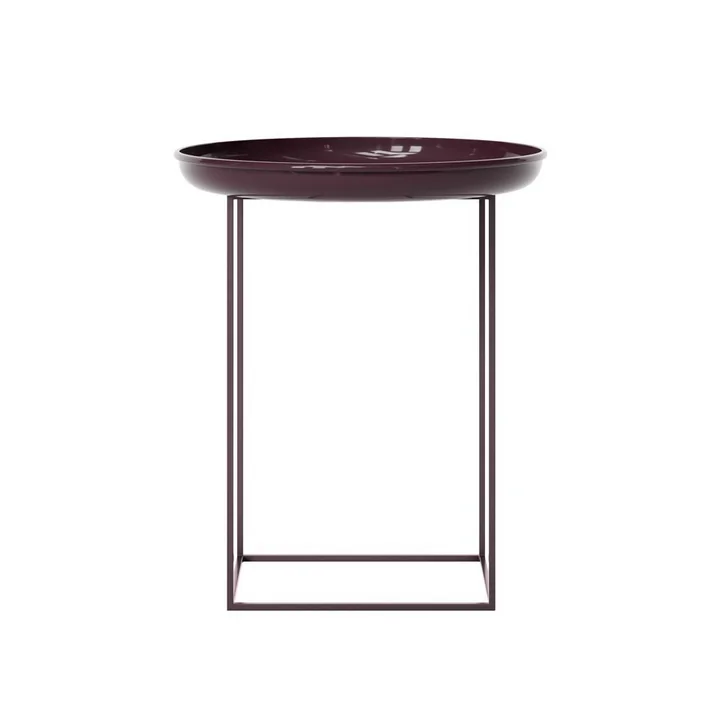 Norr11 - Duke Beistelltisch, Ø 45 x H 52 cm, lacquered maroon
