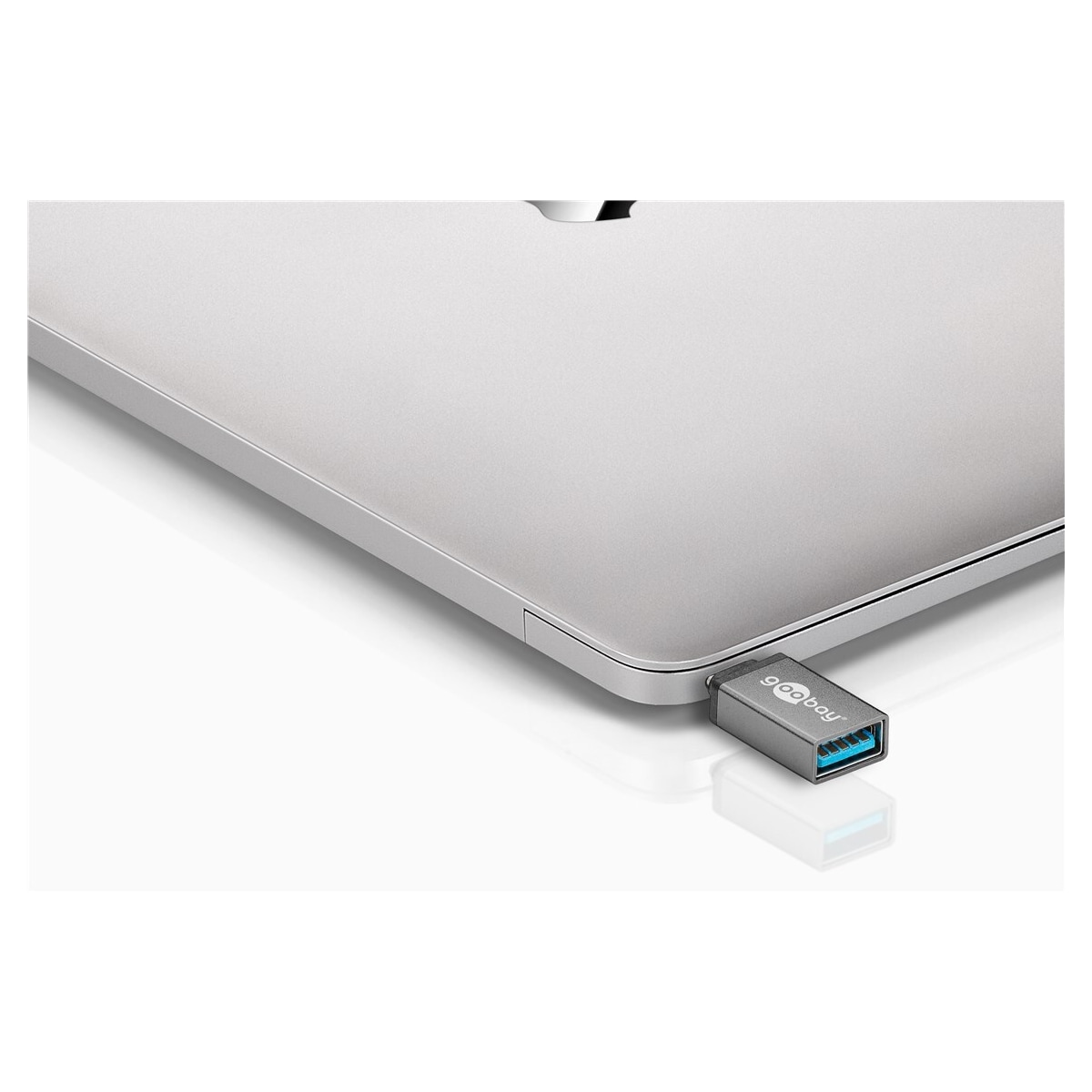 USB-C™/USB A OTG Superspeed Adapter for tilkobling 3.0 ladekabler, grå