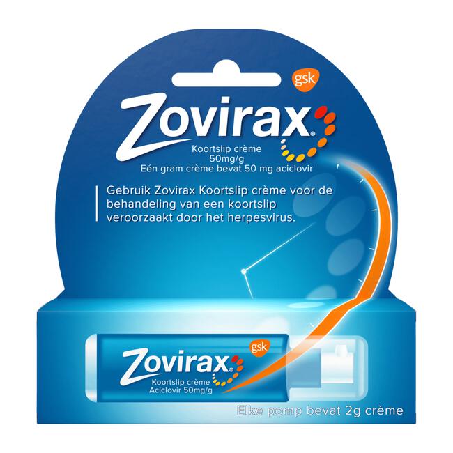Zovirax Koortslip Crème Pompje 2 GR
