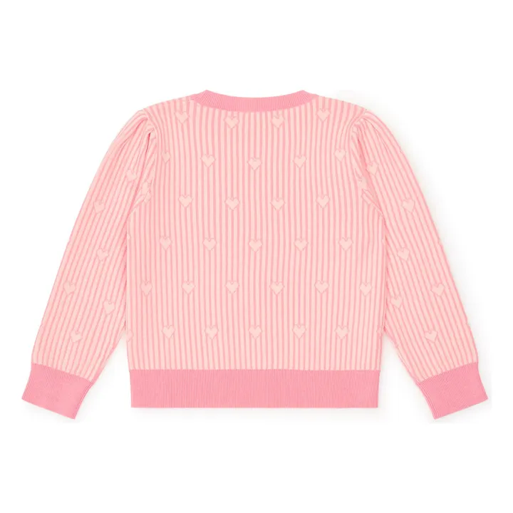 Bonton Pull Paula Cœurs | Rose pâle
