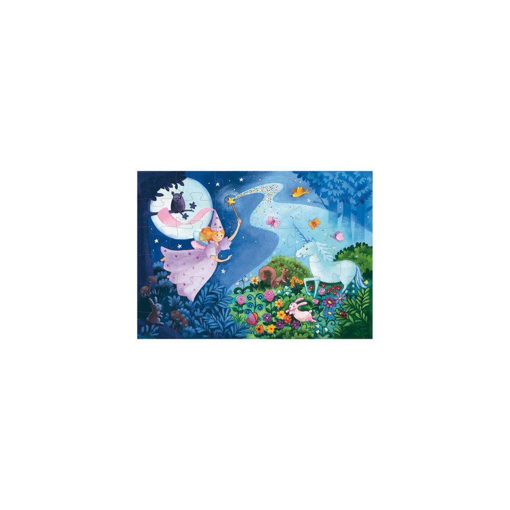 Puzzle Silhouette - 36 Pièces - La Fée et la Licorne