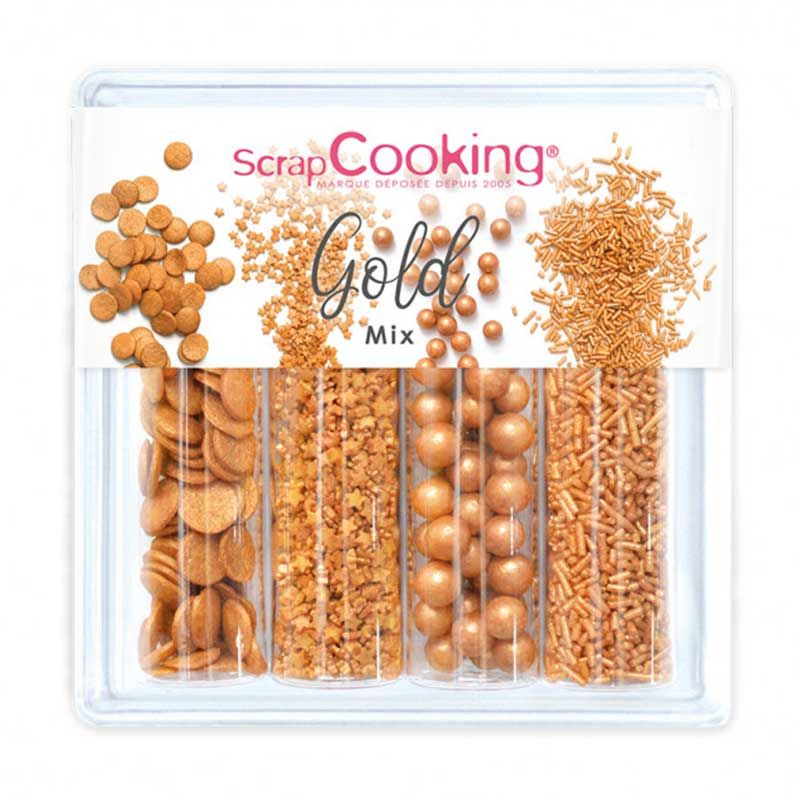 Mix de décors sucrés dorés 62 g Scrapcooking