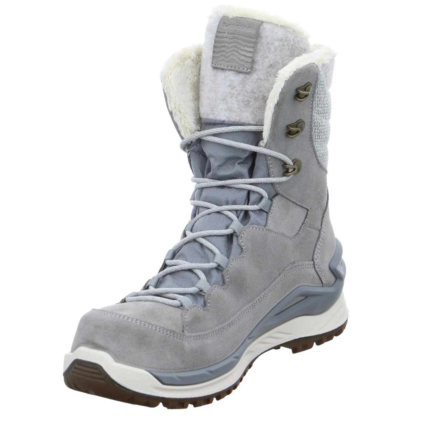 LOWA Snowboots Damen Grau Leder