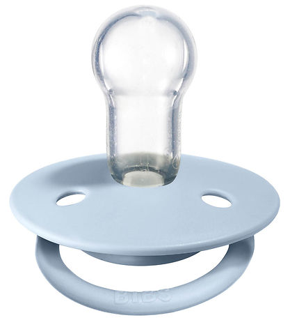 BIBS De Lux Schnuller - 2er-Pack - Rund - Iron/Baby Blue