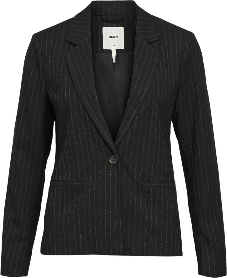 Object OBJLISA L/S BUTTON BLAZER AOP NOOS Black/grey