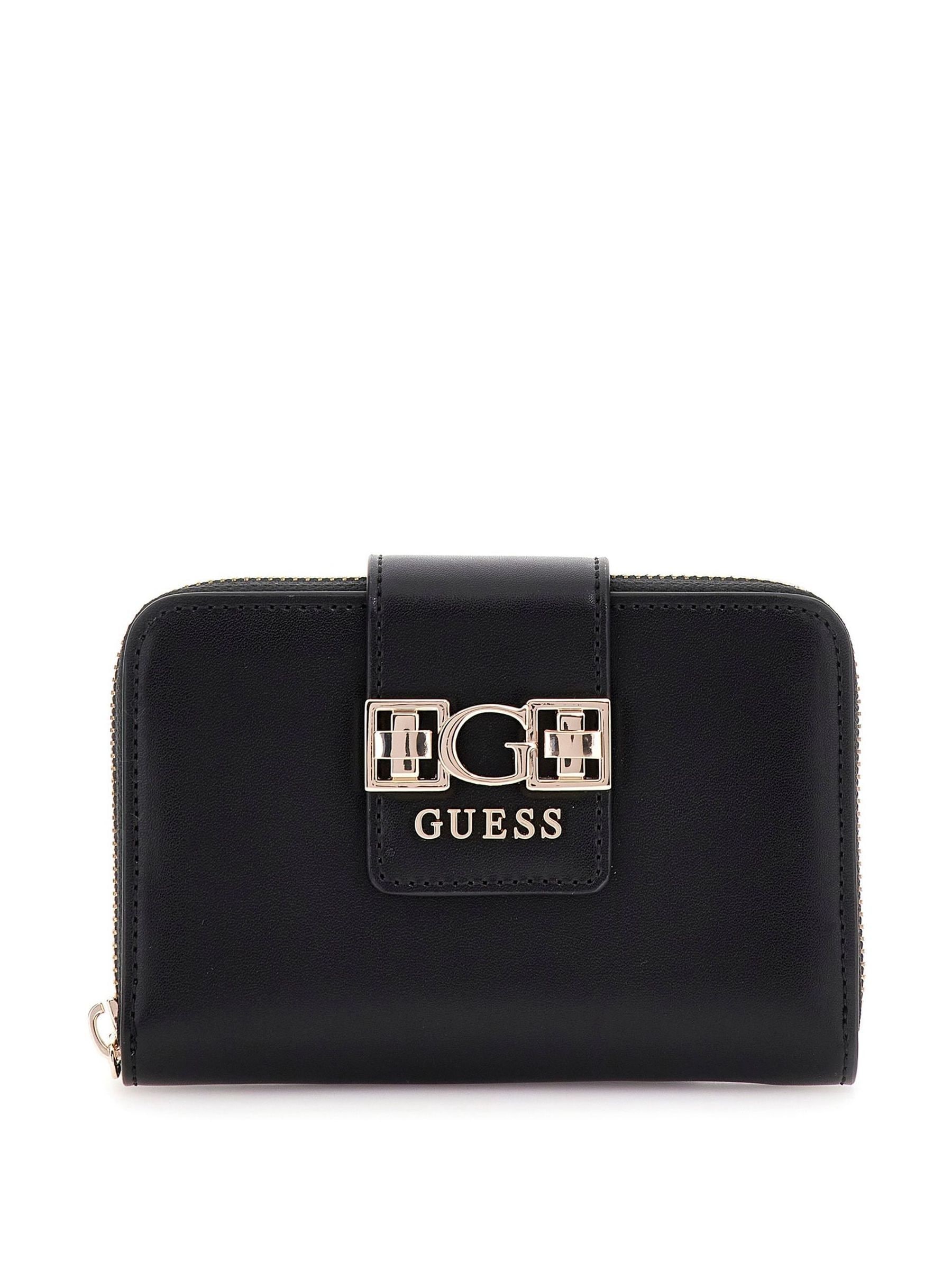 Guess Jane Zip Around Black Purse