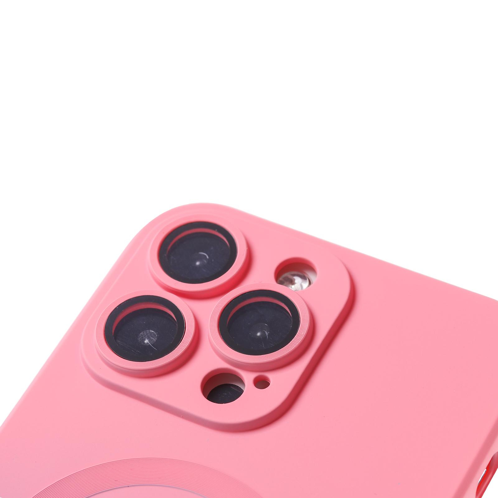 iPhone 14 Pro Max MagSafe Gummi Case Hülle Kameraglasschutz mit Farbverlauf - Rosa / Blau