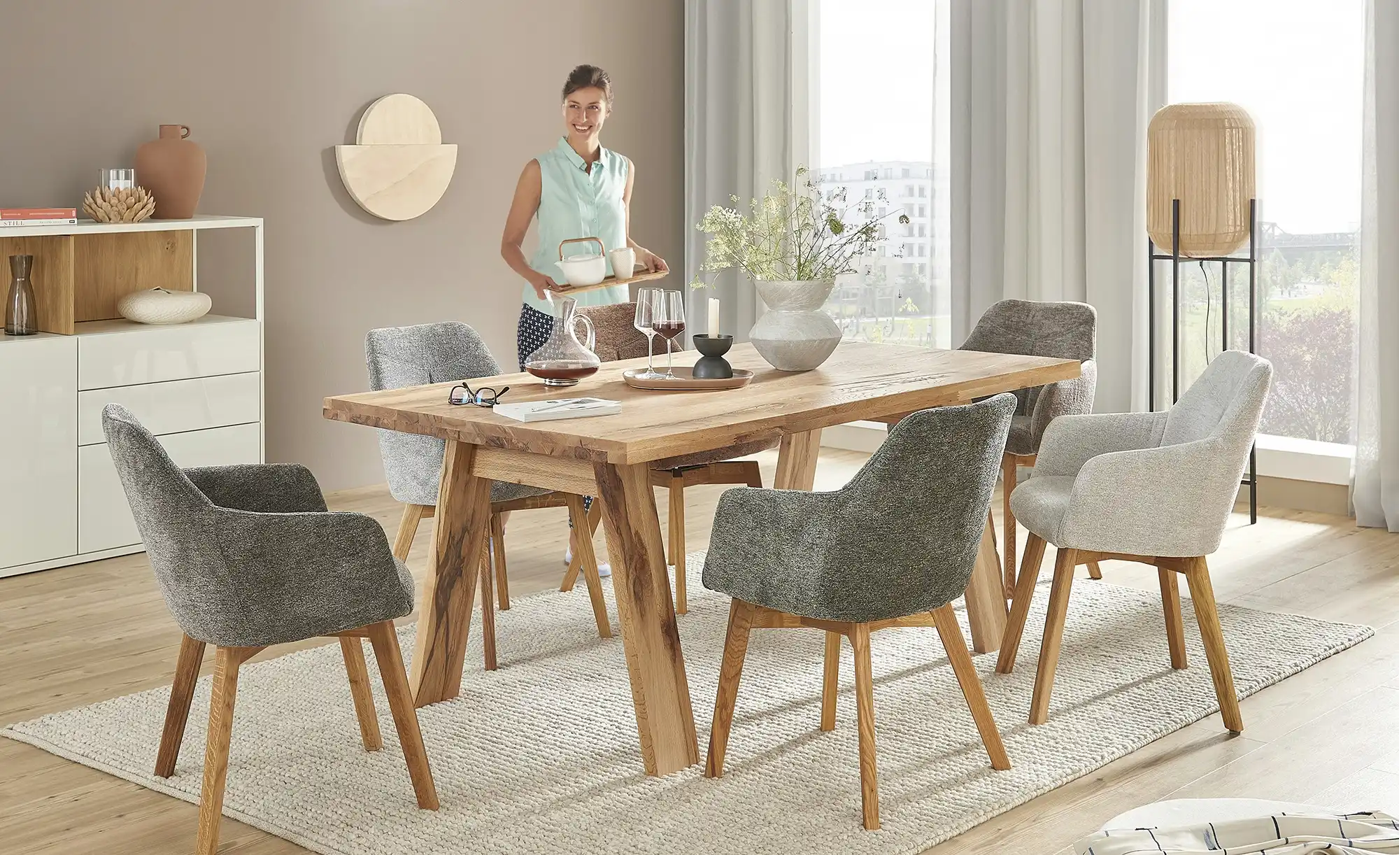 Woodford Esstisch massiv Mangold