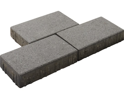FLAIRSTONE straatsteen, rechthoekige bestrating, Trend Palladium, middengrijs, afgeschuind, 24 cm x 16 cm x 6 cm
