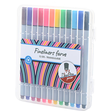 Danpen junior farve-fineliners 12-pak
