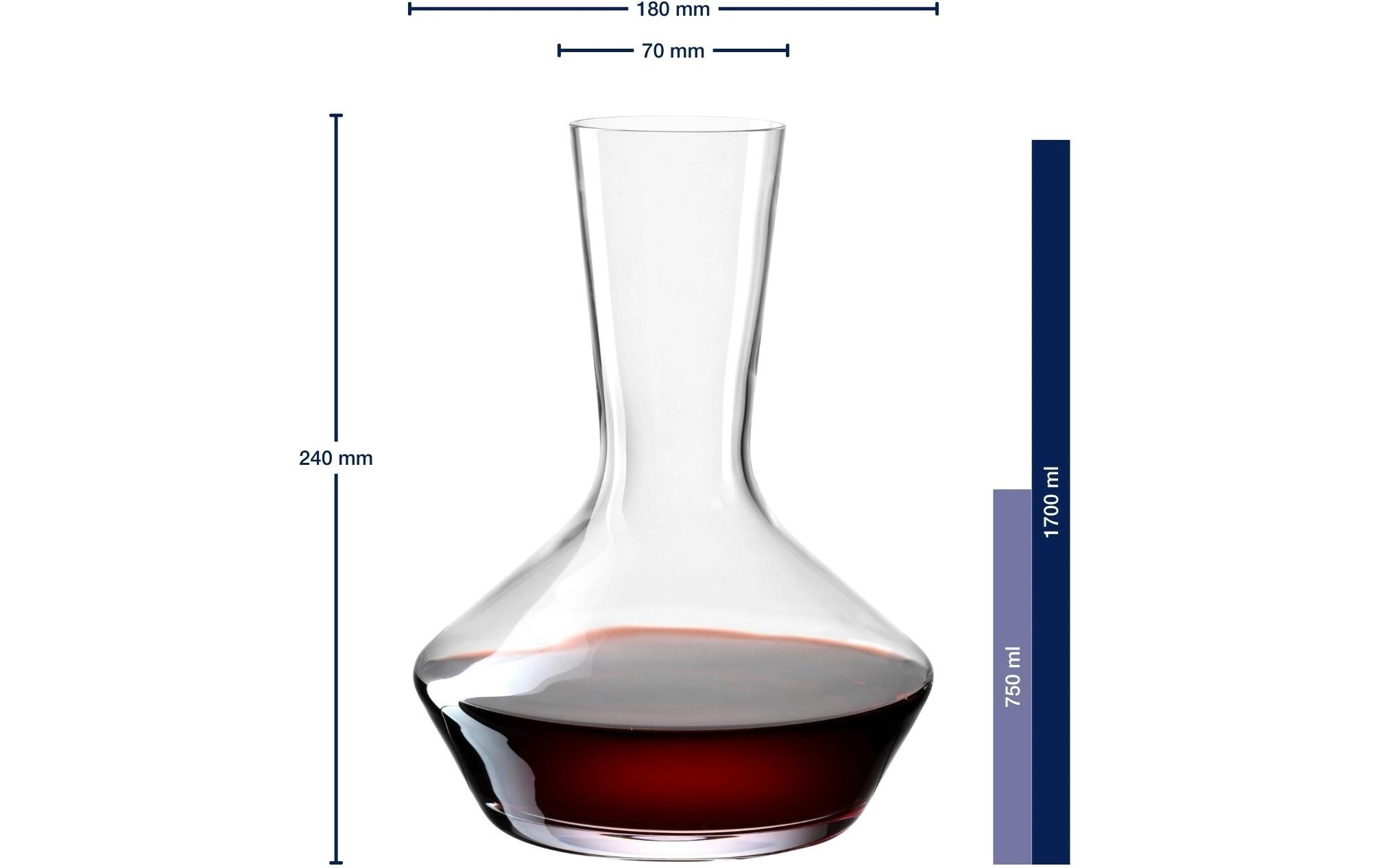 Dekanter + Gläser Puccini 3-teilig, 0.75 l, TransparentWein- Kelchgläser-Set