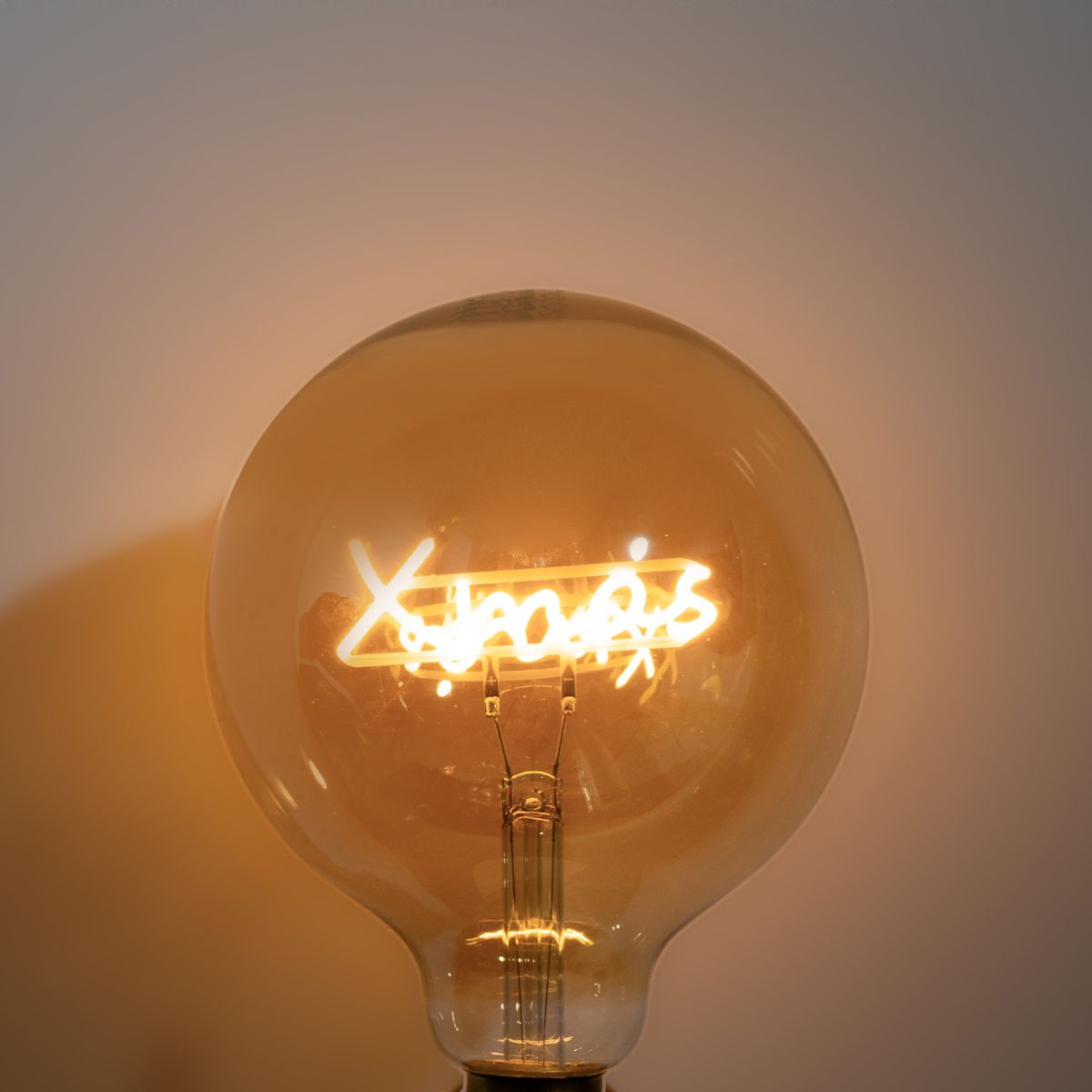 Kerst E27 LED lamp G125 amber 1.8W 100 lm 1800K