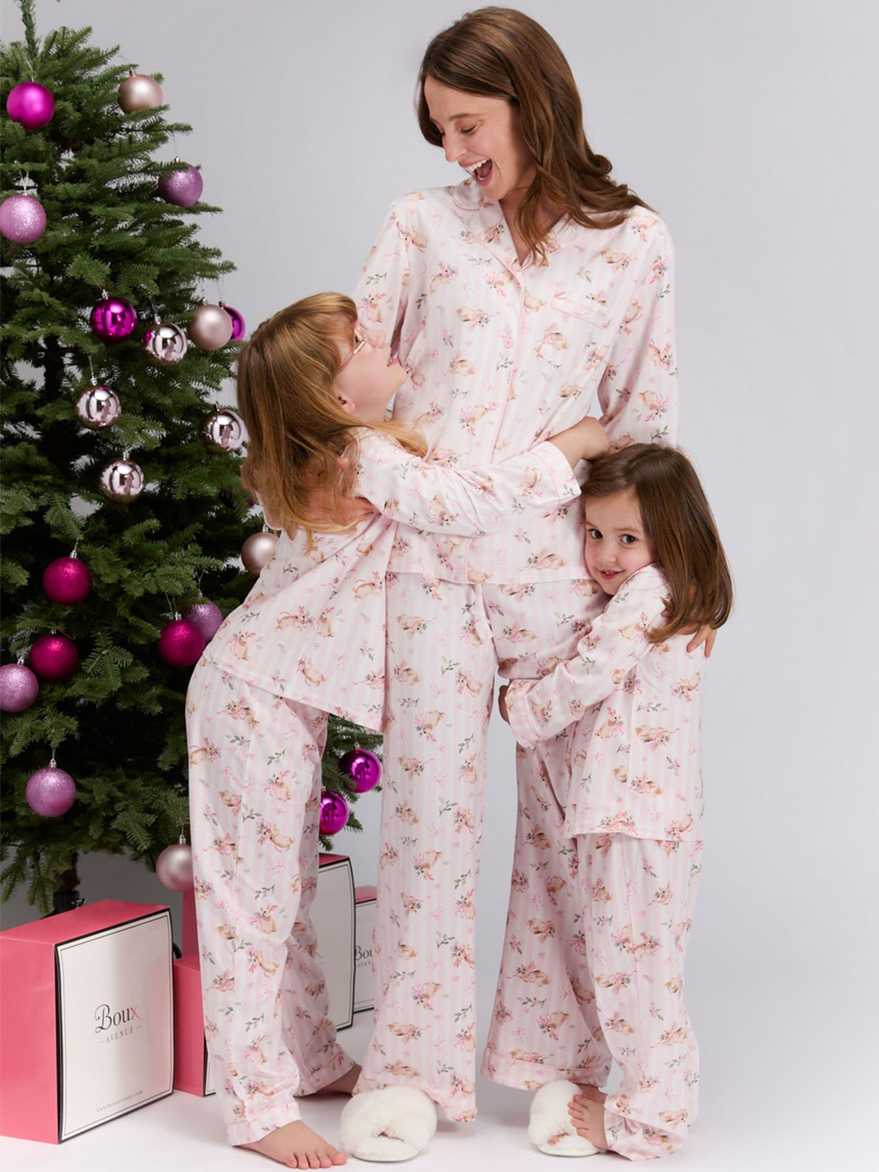 Lichtroze - Boux Avenue Matching Stripe Christmas Pyjamas in a Bag