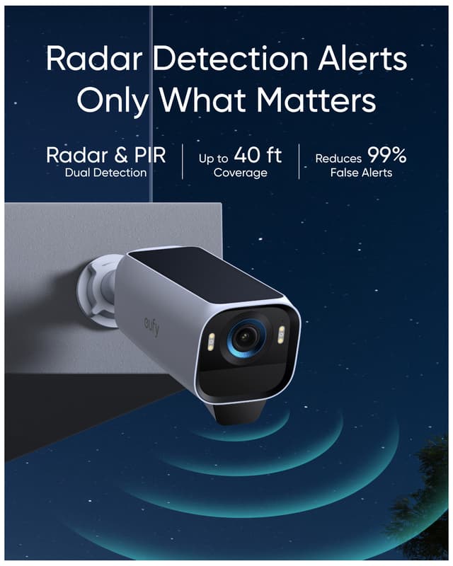 Eufy eufyCam S3 Pro 4K sikkerhedskamera (4-pakke)