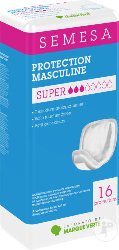 Marque Verte Semesa For Men Super Protection Anatomiques Masculines 16 Pièces