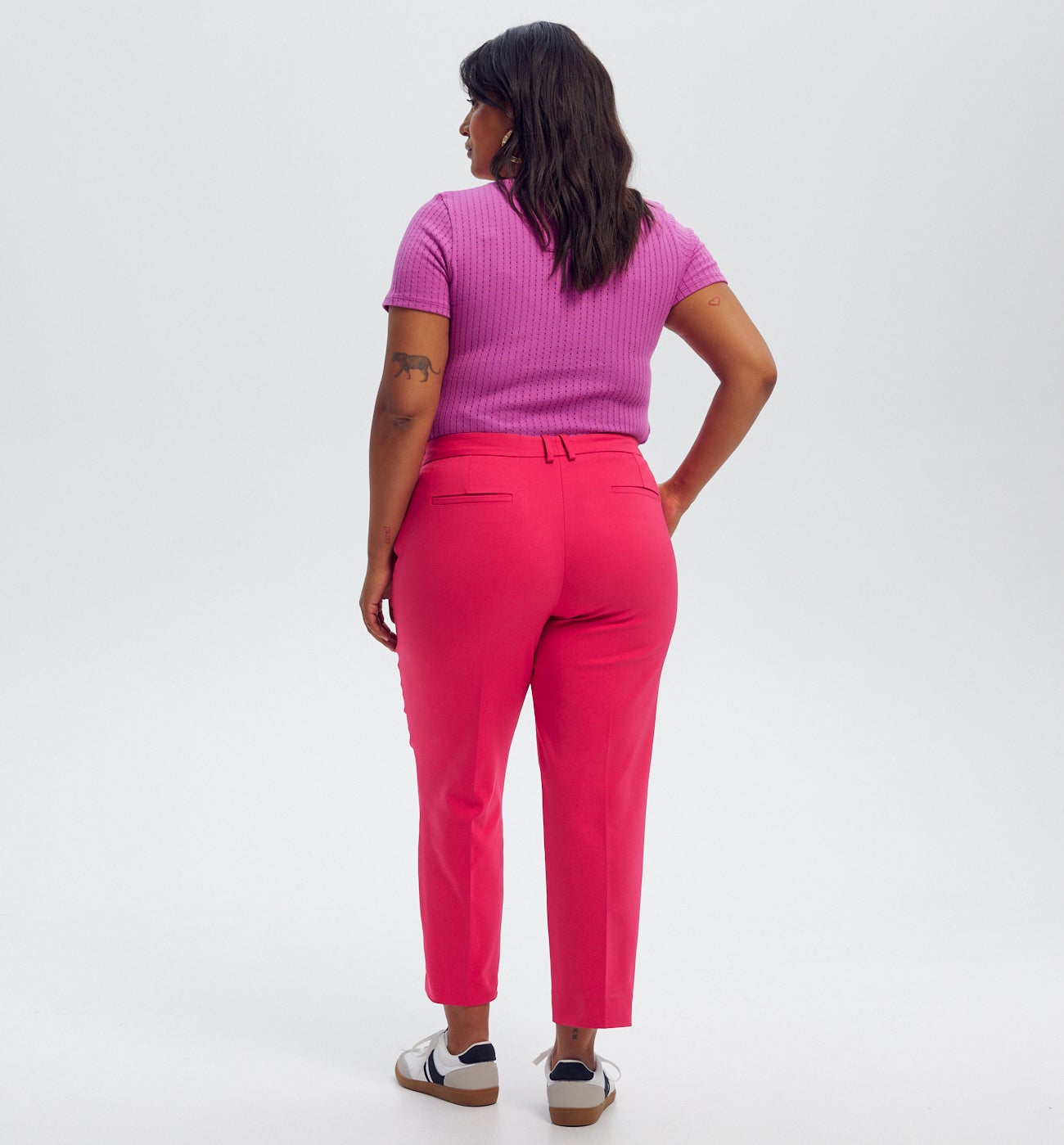 Pantalon cigarette Femme - Rose