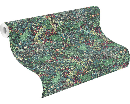 Vliesbehang 460834 bladmotief groen