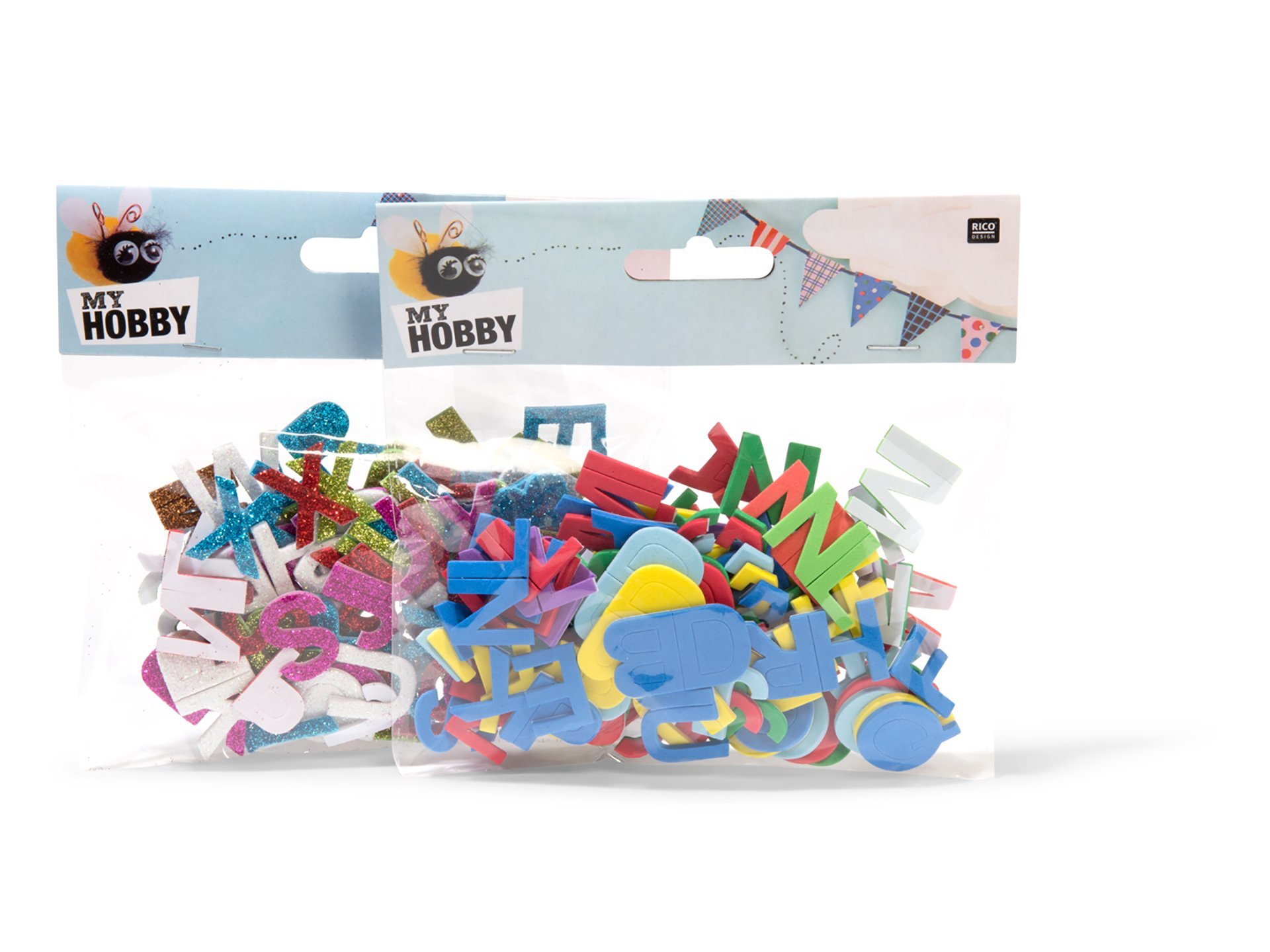 Moosgummi Buchstaben selbstklebend, bunt