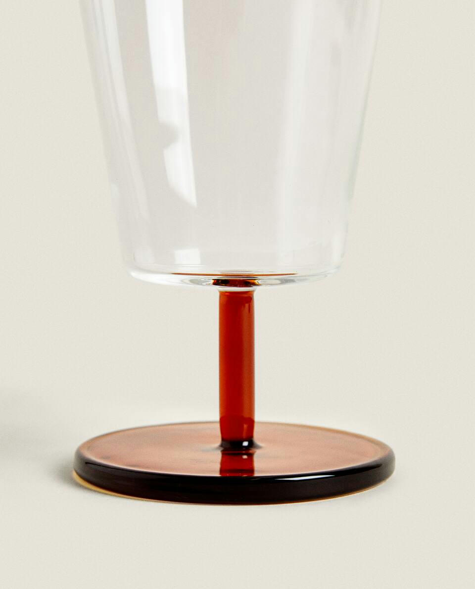 Copo de borosilicato com haste colorida