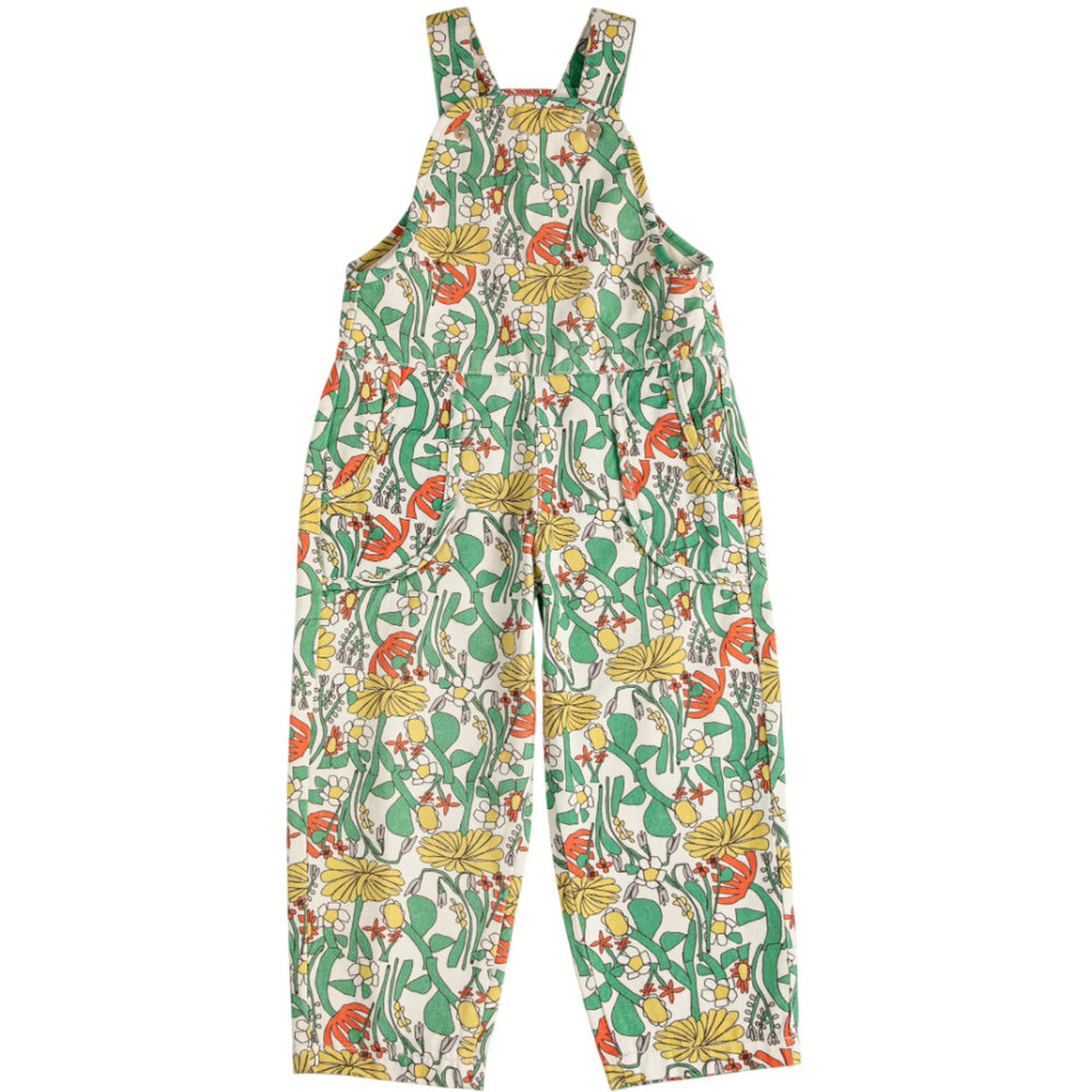Køb Bobo Choses Offwhite Farve Herbalist All Over Woven Dungaree