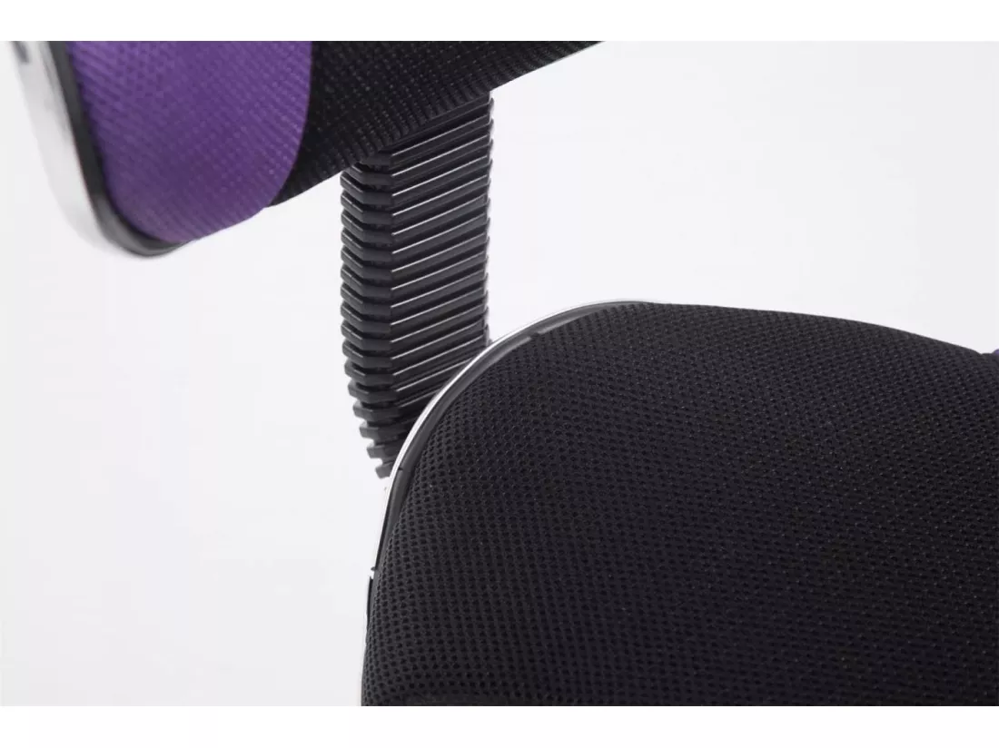 Chaise de bureau - Microfibre & Plastique - Violet - Bastian