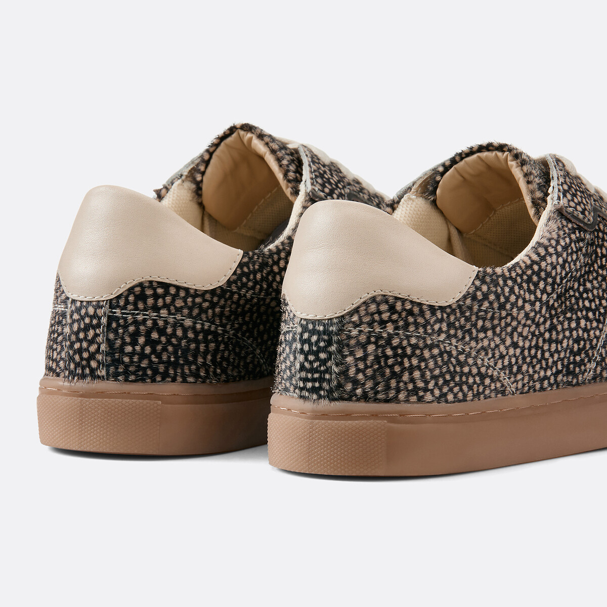 COLEÇÕES LA REDOUTE<br>Tênis retrô de couro com estampa animal