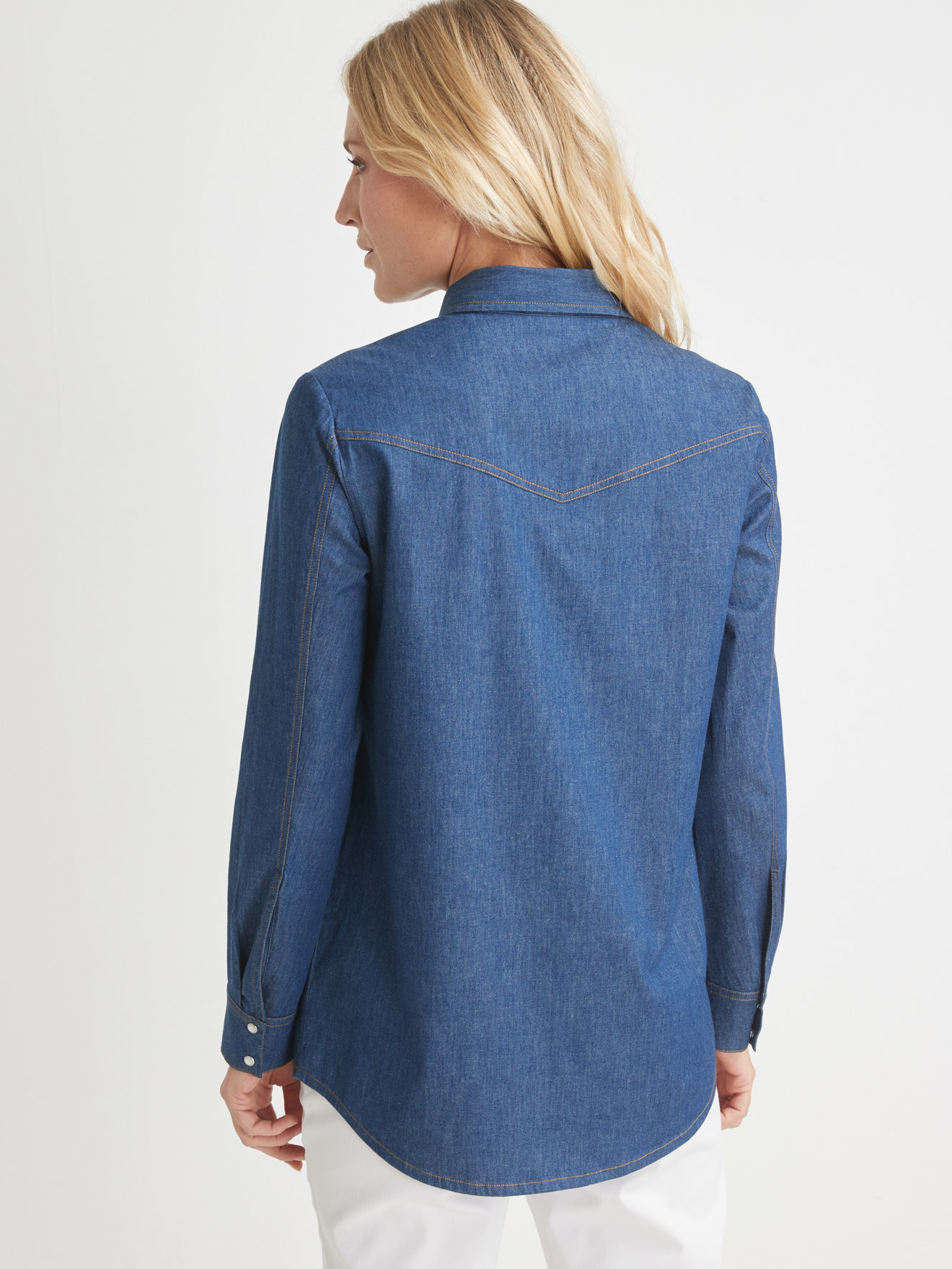 Chemise en denim extensible