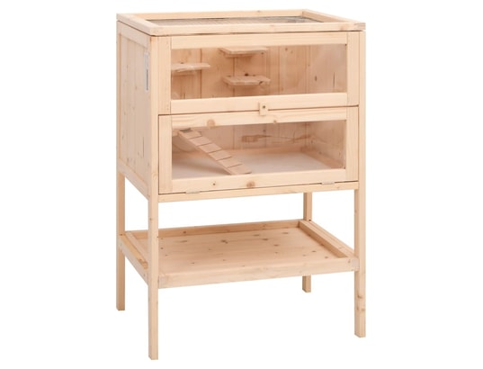 VIDAXL - Cage à hamster 55x40x80 cm bois massif de sapin