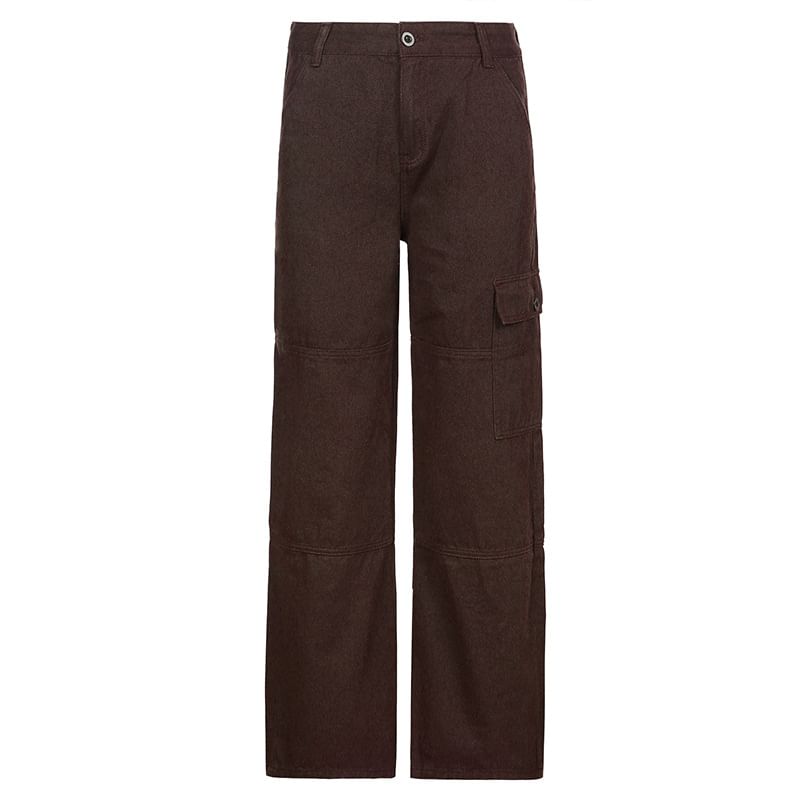 BrickBlack - Low Rise Straight-Leg Cargo Jeans