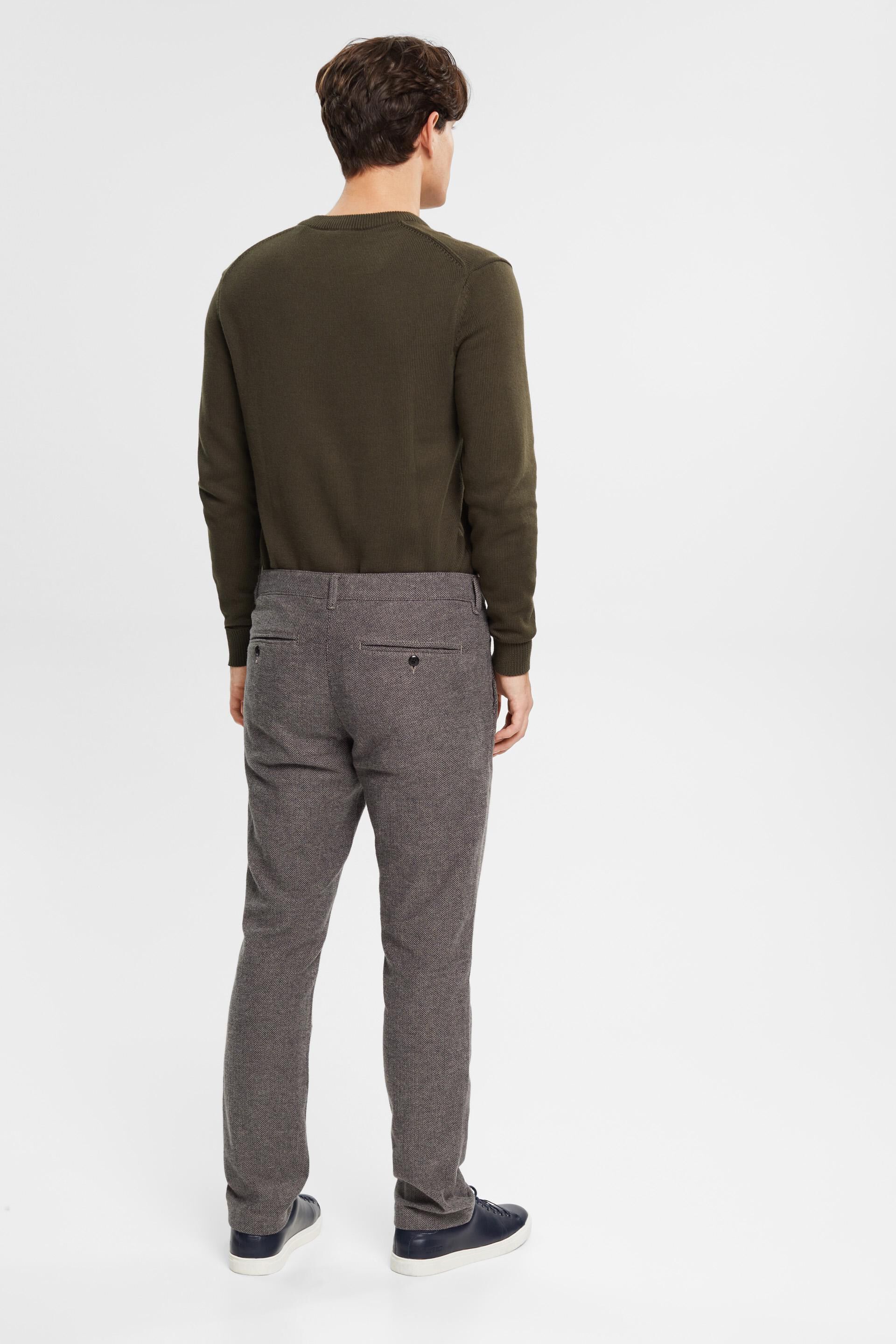 Pantalon slim à chevrons