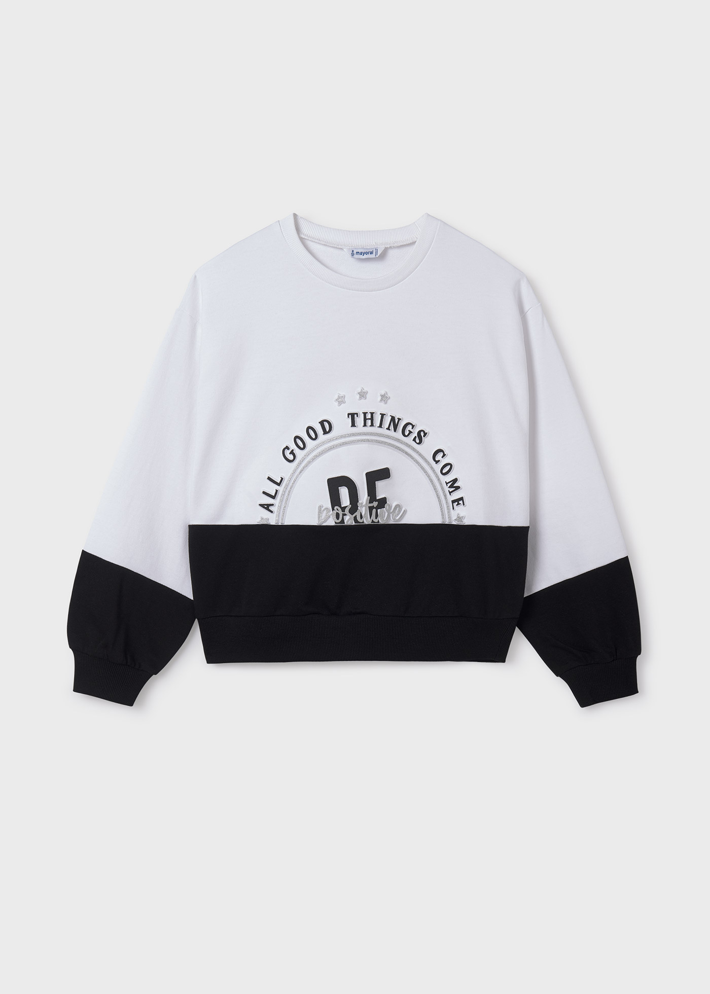 Moletom contrastante para meninas