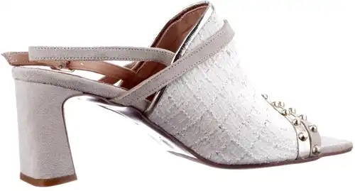 Babouche wit combi G-Kitty-86 - maat 43 sandaal wit combi - maat 43 Calandschoen