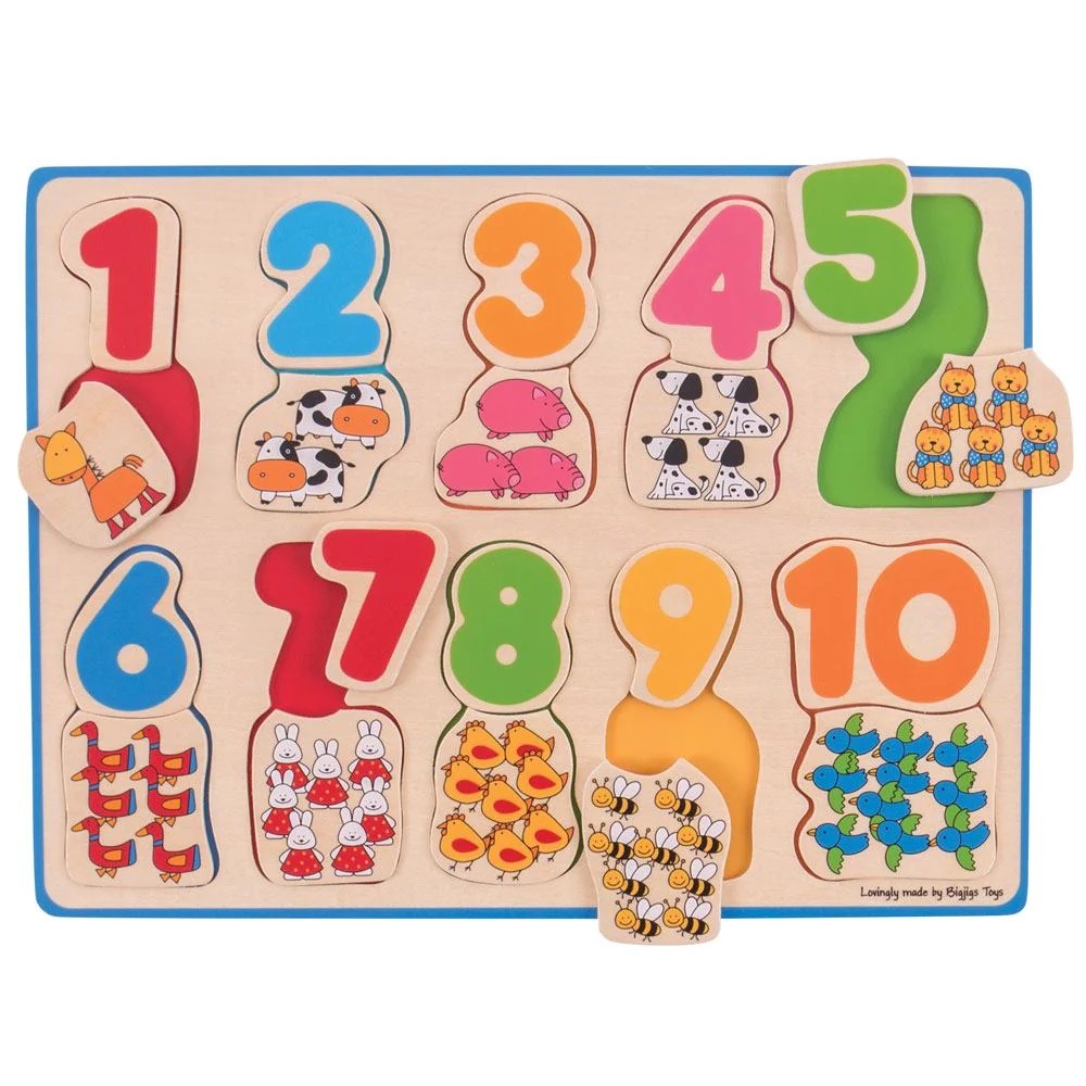 Puzzle association chiffres et couleurs