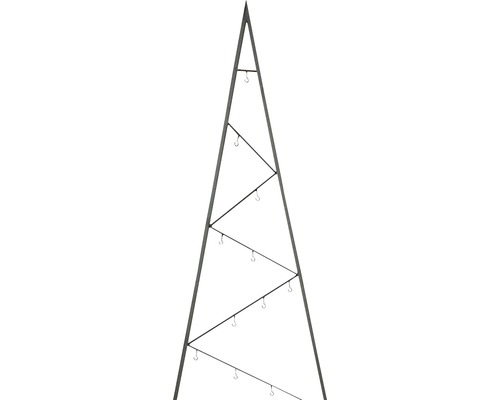 Decoratieve kerstboom met ornament, metaal, 150 cm hoog, zwart