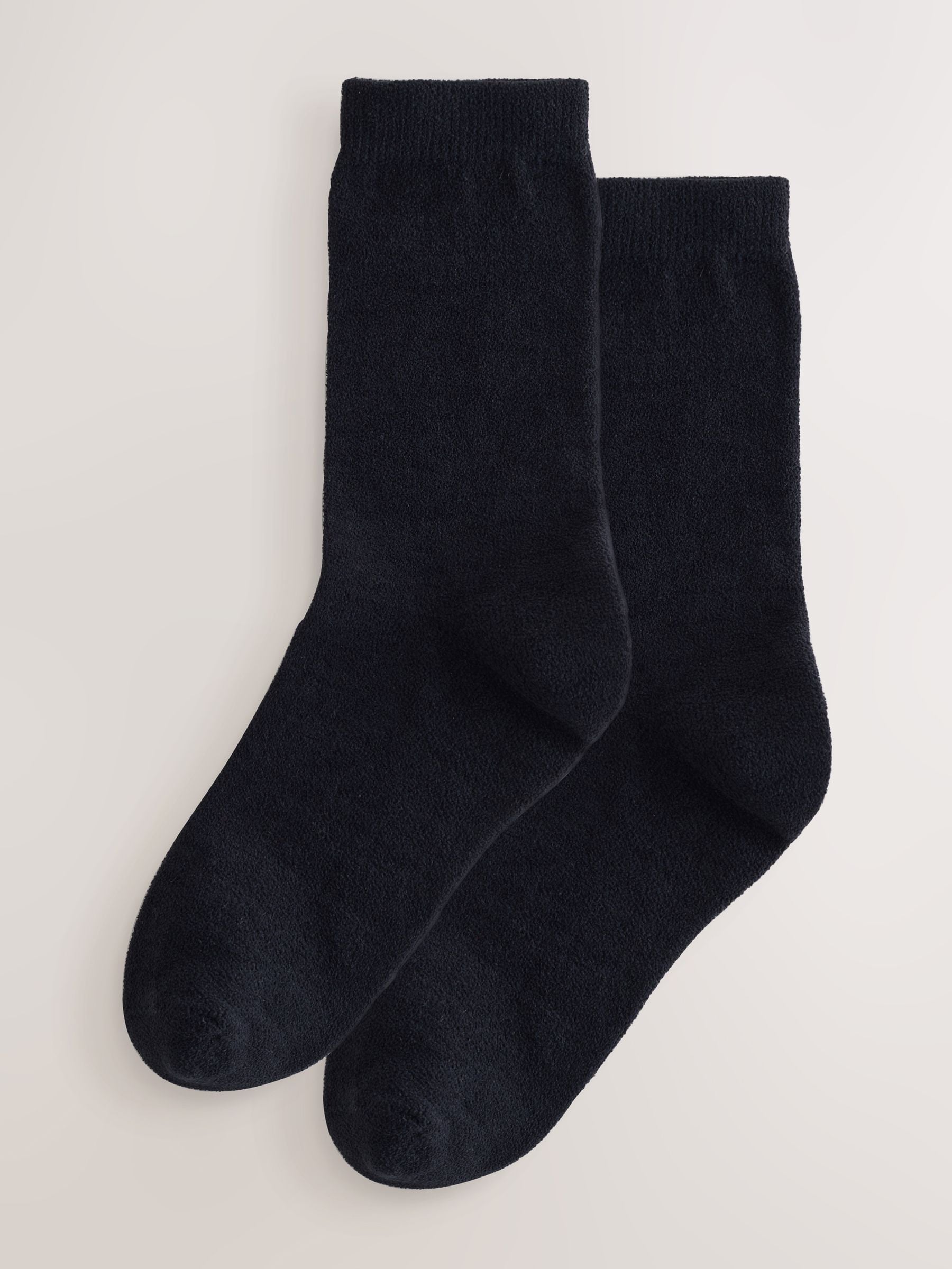 Zwart - Set van 2 paar thermische fleece sokken