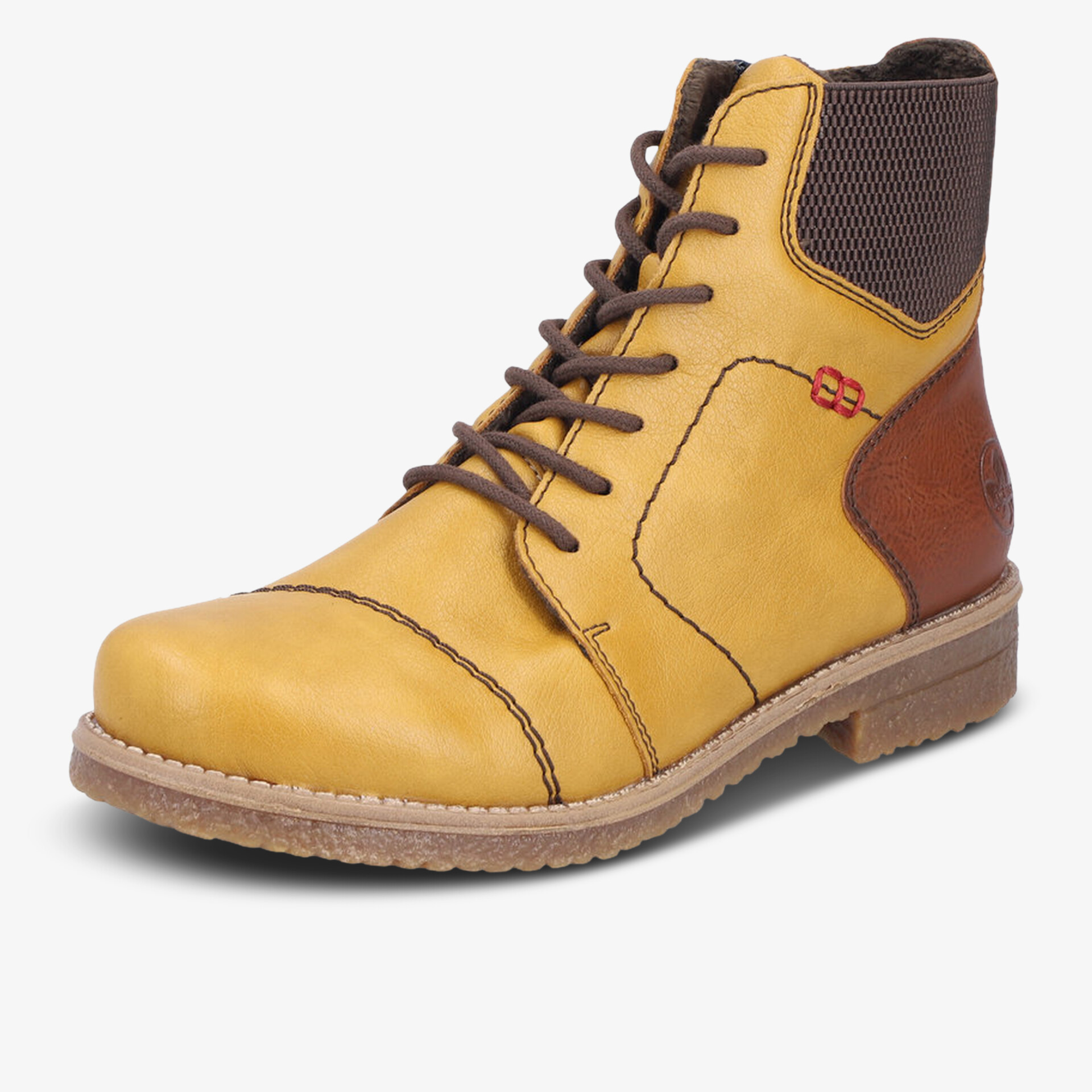 rieker Damen Schnürstiefeletten gelb