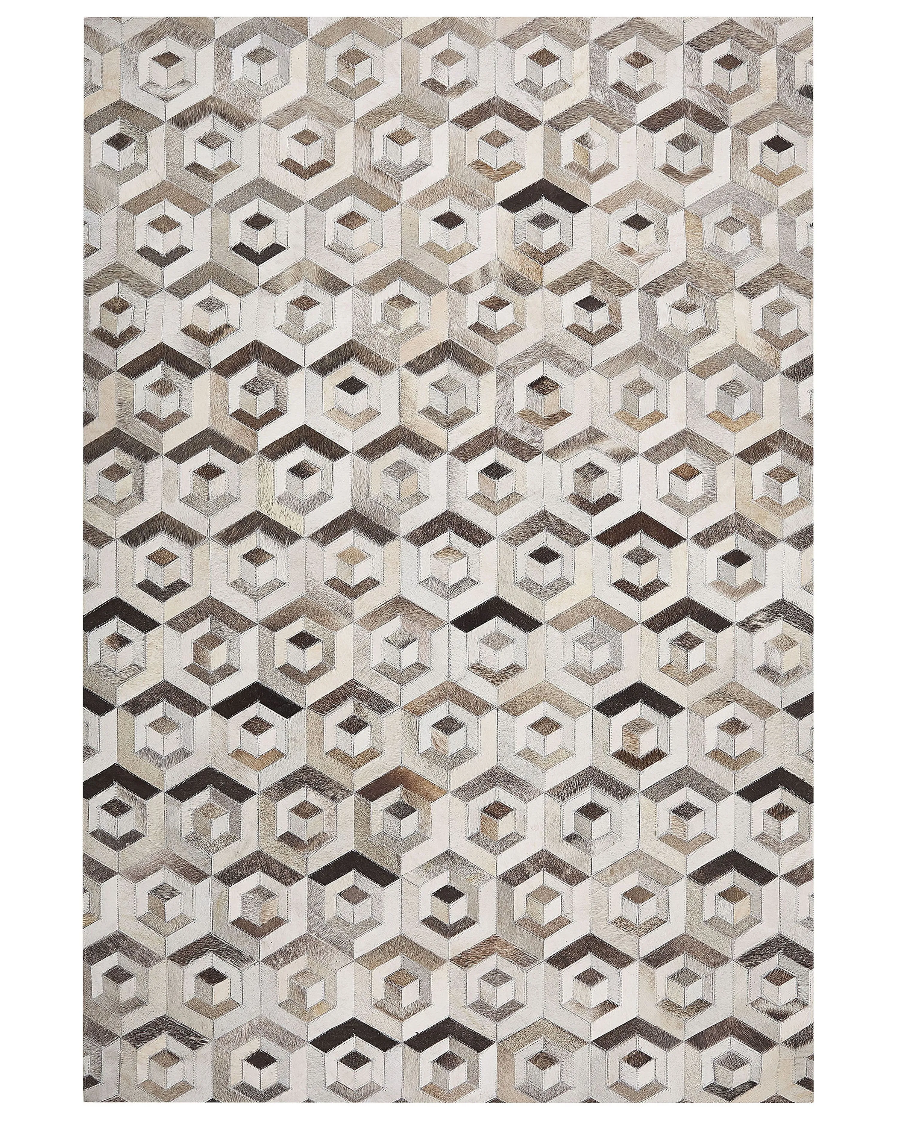 Vloerkleed TAVAK Beige 160 x 230 cm Leer