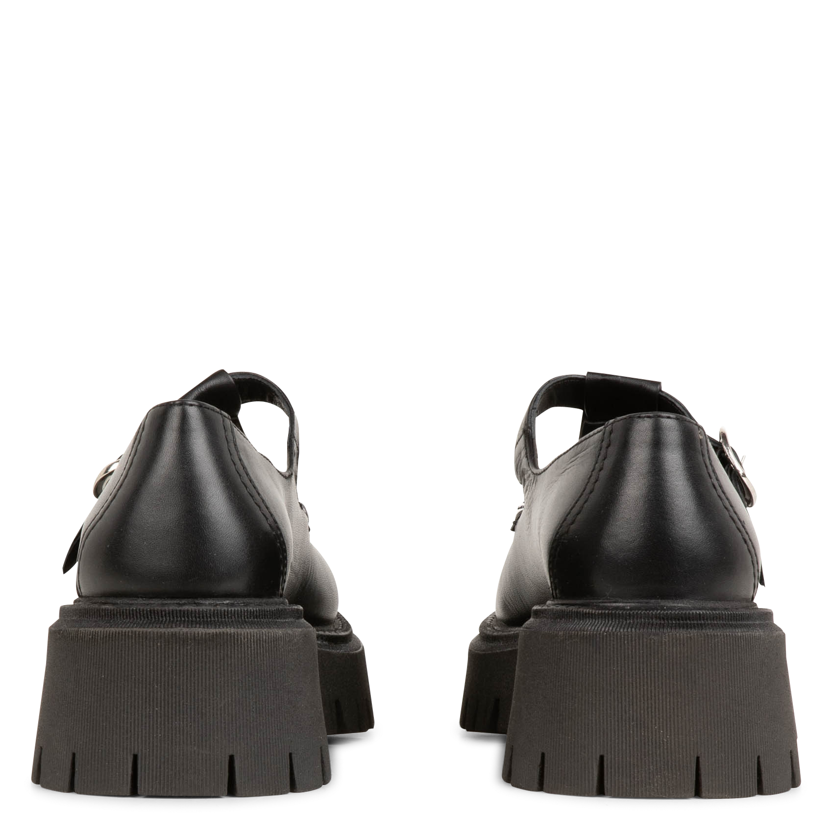 FLIT - Babies crantées en cuir vernis | Noir